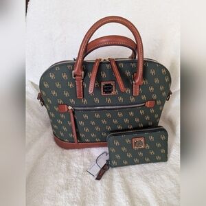 Dooney And Bourke Ivy Gretta Domed Satchel With Matching Wallet